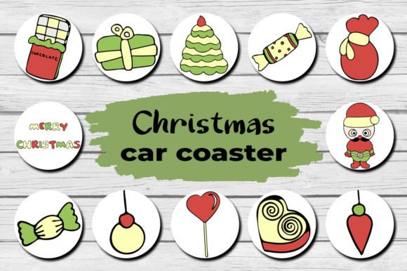 Download Christmas Car Coaster Sublimation Design - Car coaster sublimation Collection