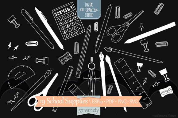 Download White School, Stationary Office Supplies - Office supplies Collection