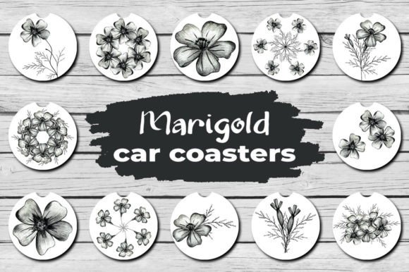 Download Flower Car Coaster Sublimation Design - Car coaster sublimation Collection