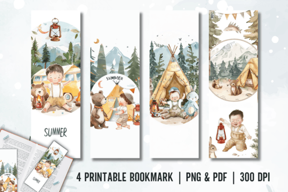 Download Camping Summer Printable Bookmark Design - Printable Collection