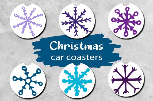 Download Snowflakes Car Coaster Sublimation - Car coaster sublimation Collection