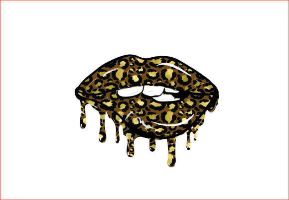 Download Leopard Dripping Lips Png, Sublimation - Dripping lips png Collection