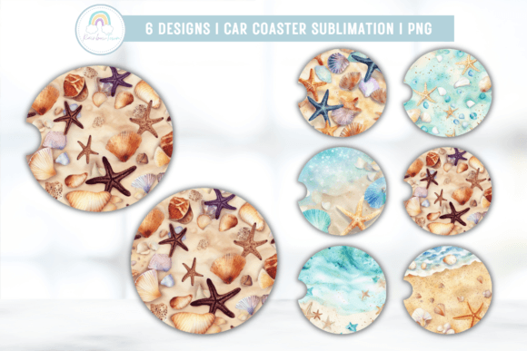 Download Beach Car Coaster Sublimation PNG - Premium Resources