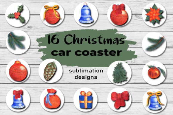 Download Christmas Car Coaster Sublimation Design - Car coaster sublimation Collection