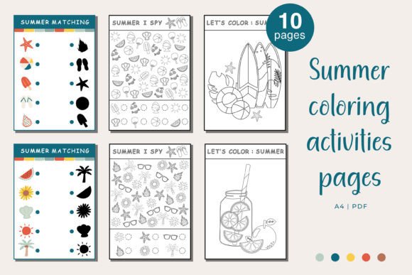 Download Summer Printable Coloring Activity Pages - Printable Collection