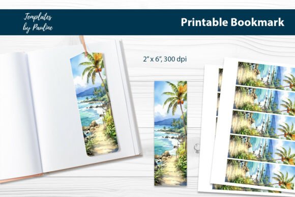 Download Tropical Summer Printable Bookmark Sheet - Printable Collection