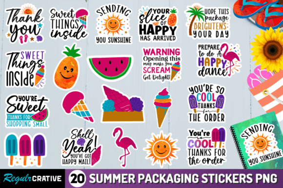 Download Summer Printable Stickers Png Bundle - Printable Collection