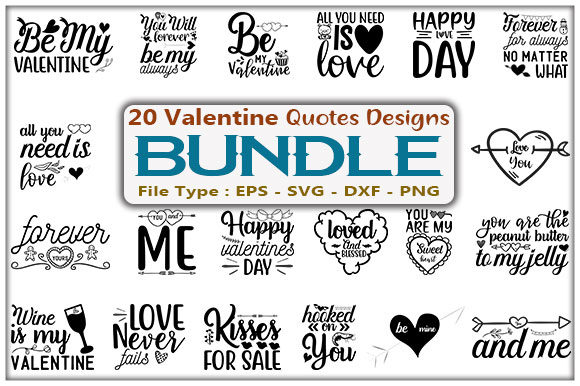 Download Valentine Quotes Design Bundle - Valentine quotes Collection