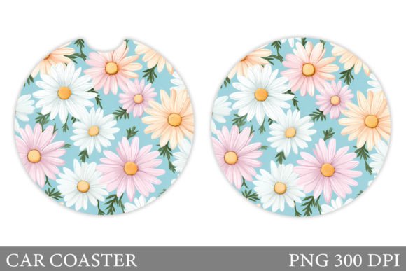 Download Daisy Flowers Car Coaster Sublimation - Car coaster sublimation Collection