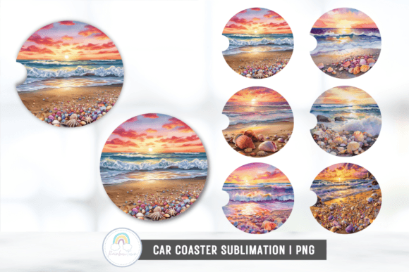 Download Beach Car Coaster Sublimation Designs - Car coaster sublimation Collection