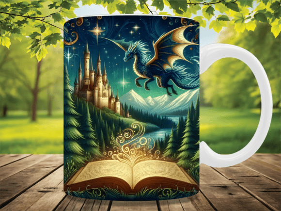 Download Dragon Forest Fantasy Book Mug Wrap - Premium Bundle