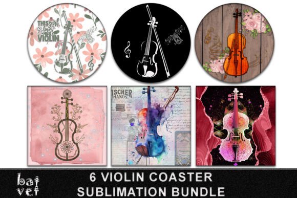 Download Violin Car Coaster Sublimation Bundle - Premium Resources
